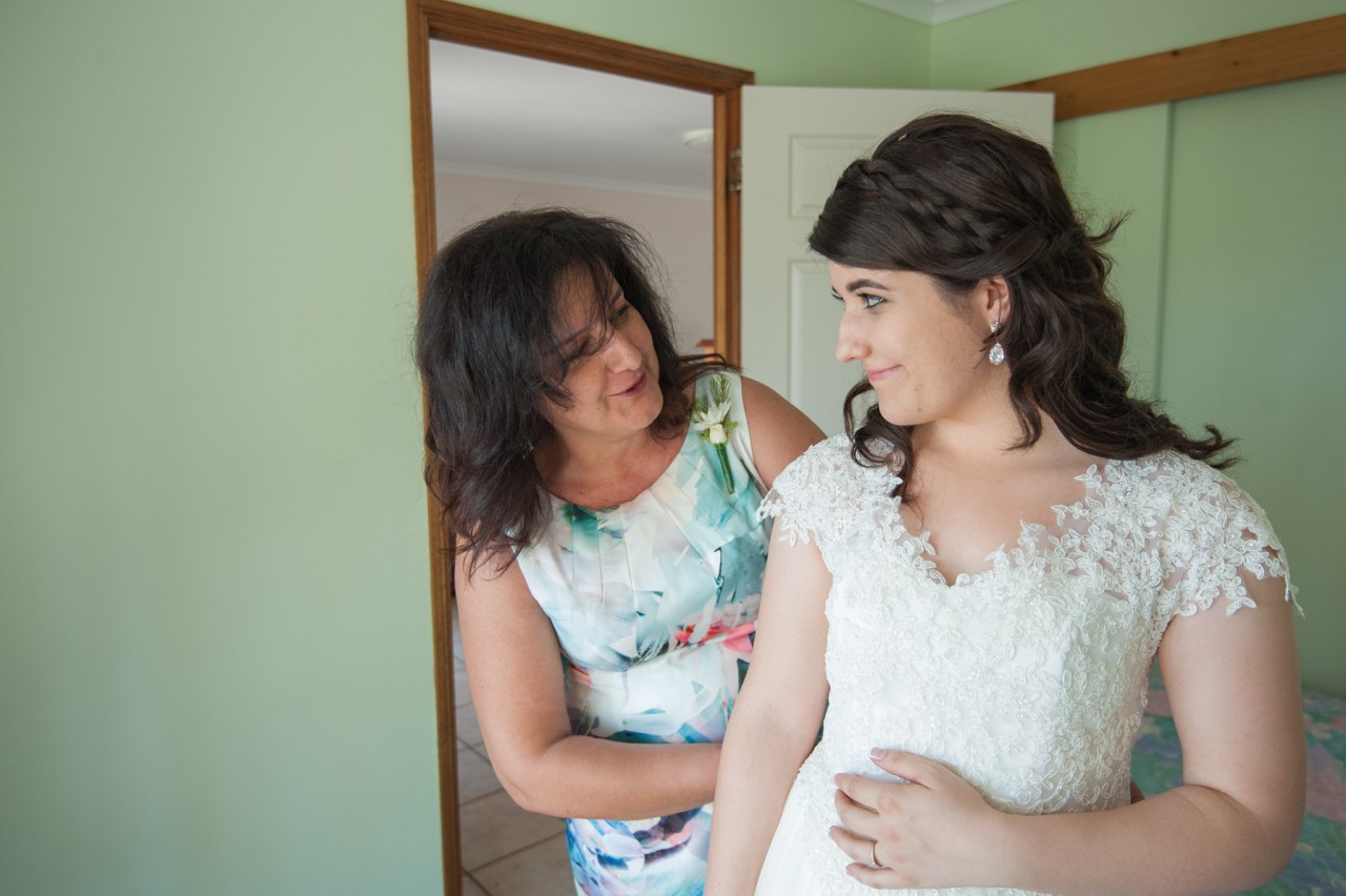 Mother and daughter before the big day